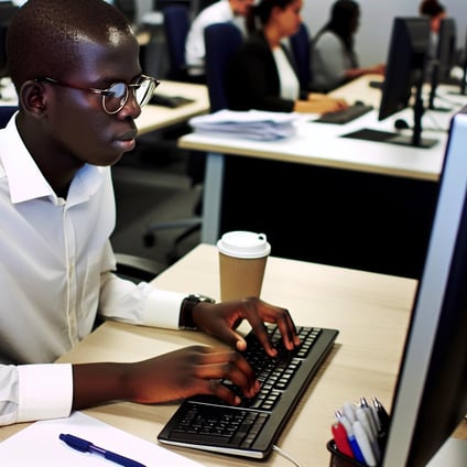 Employee working in the office-1